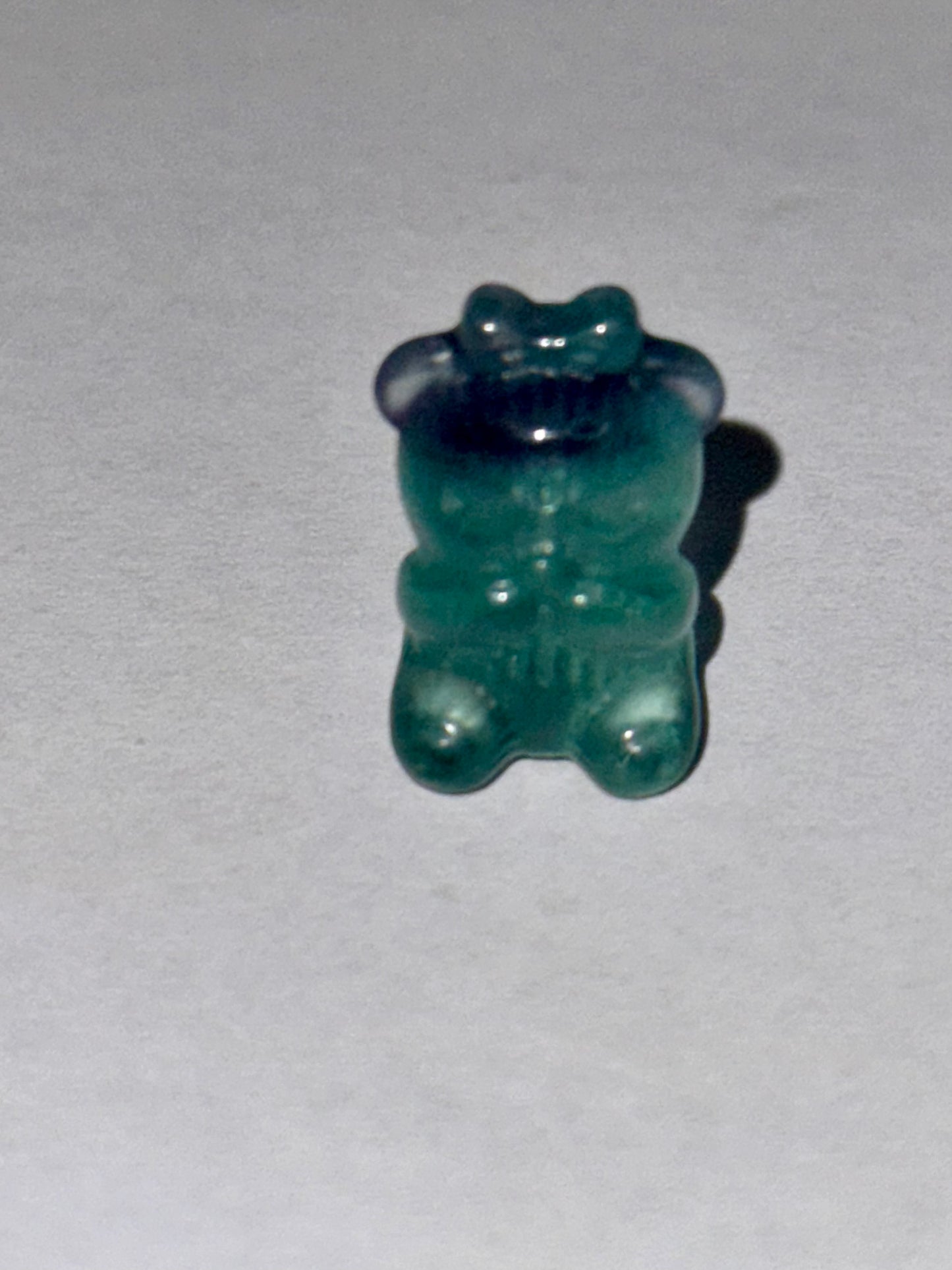 Mini Fluorite 'Speak No Evil' Bear