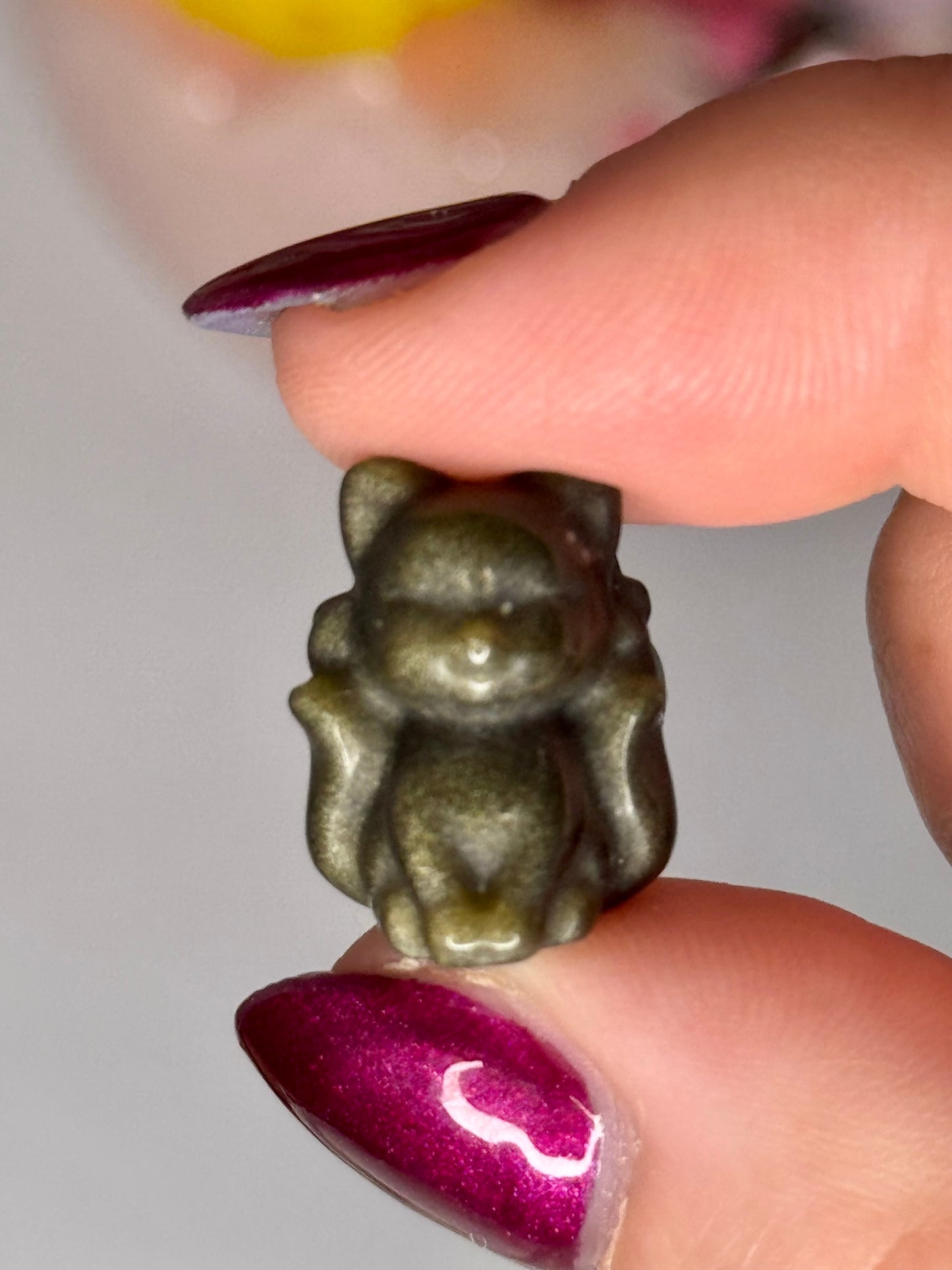 Mini Gold Sheen Obsidian Nine Tails