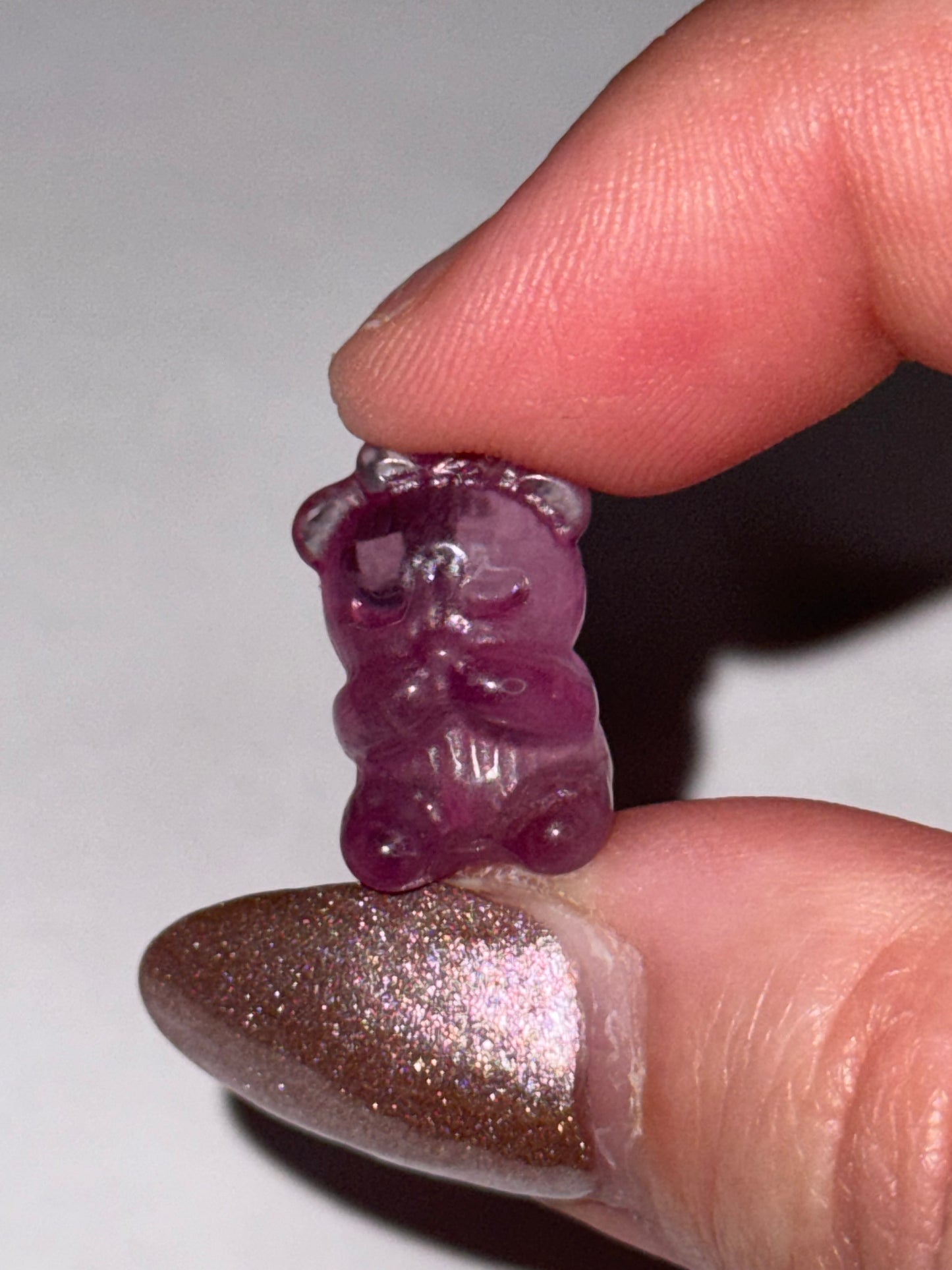 Mini Fluorite 'Speak No Evil' Bear