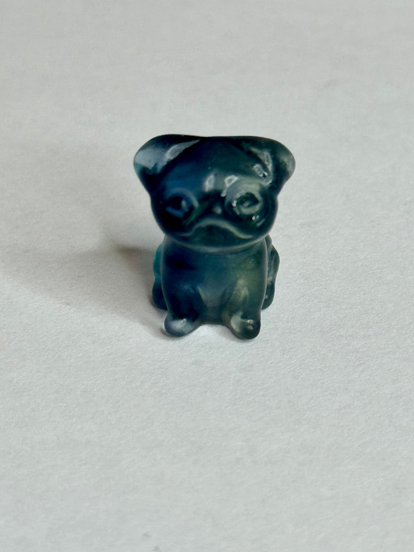 Mini Fluorite Dog #2 (Pug)