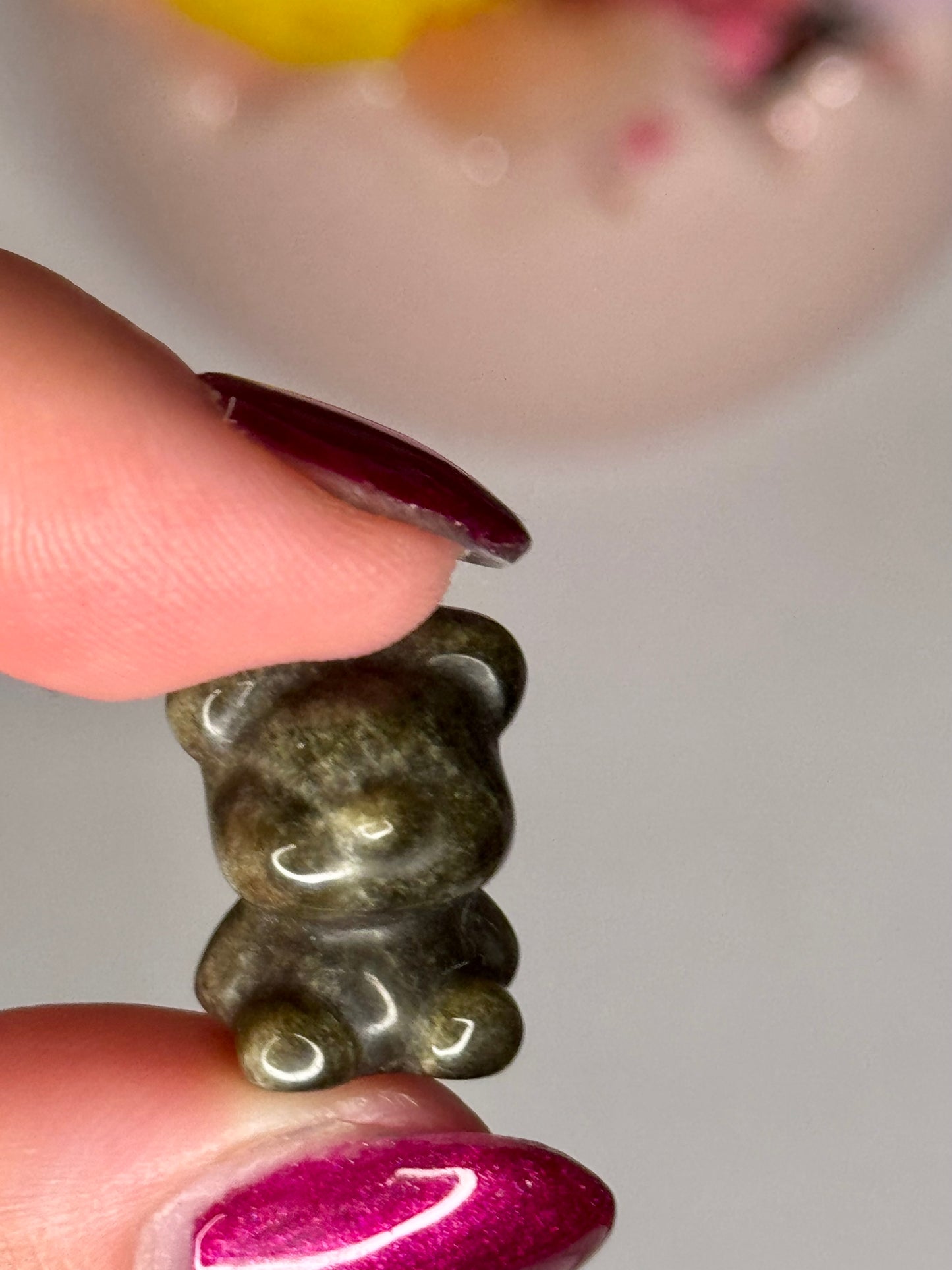 Mini Gold Sheen Obsidian Teddy Bear