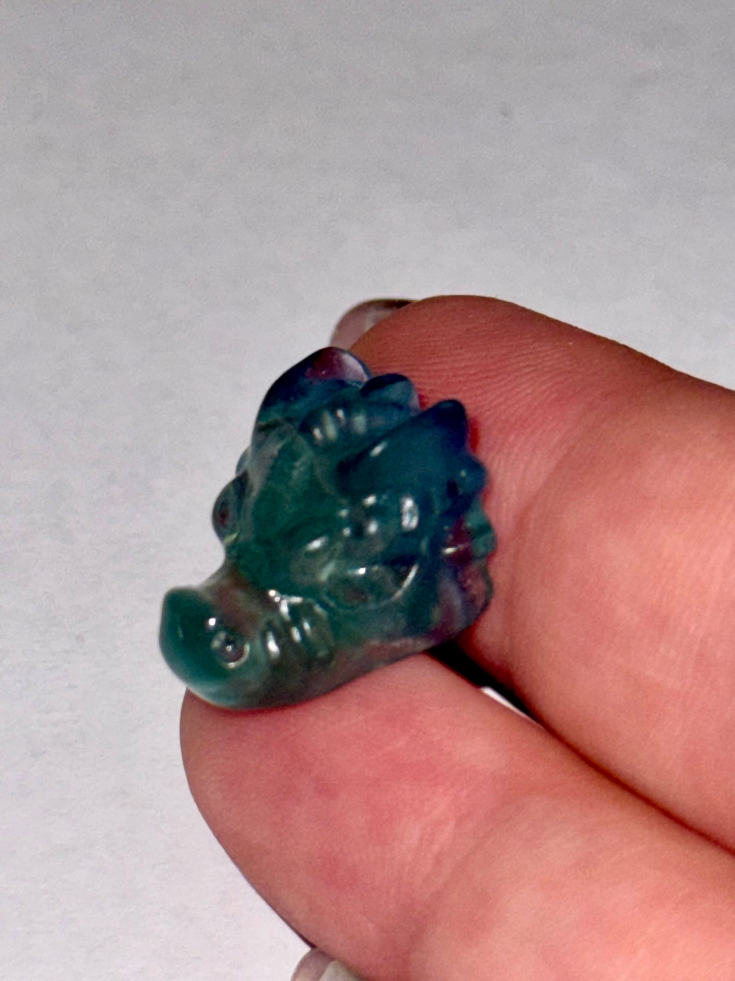 Mini Fluorite Dragon Skull