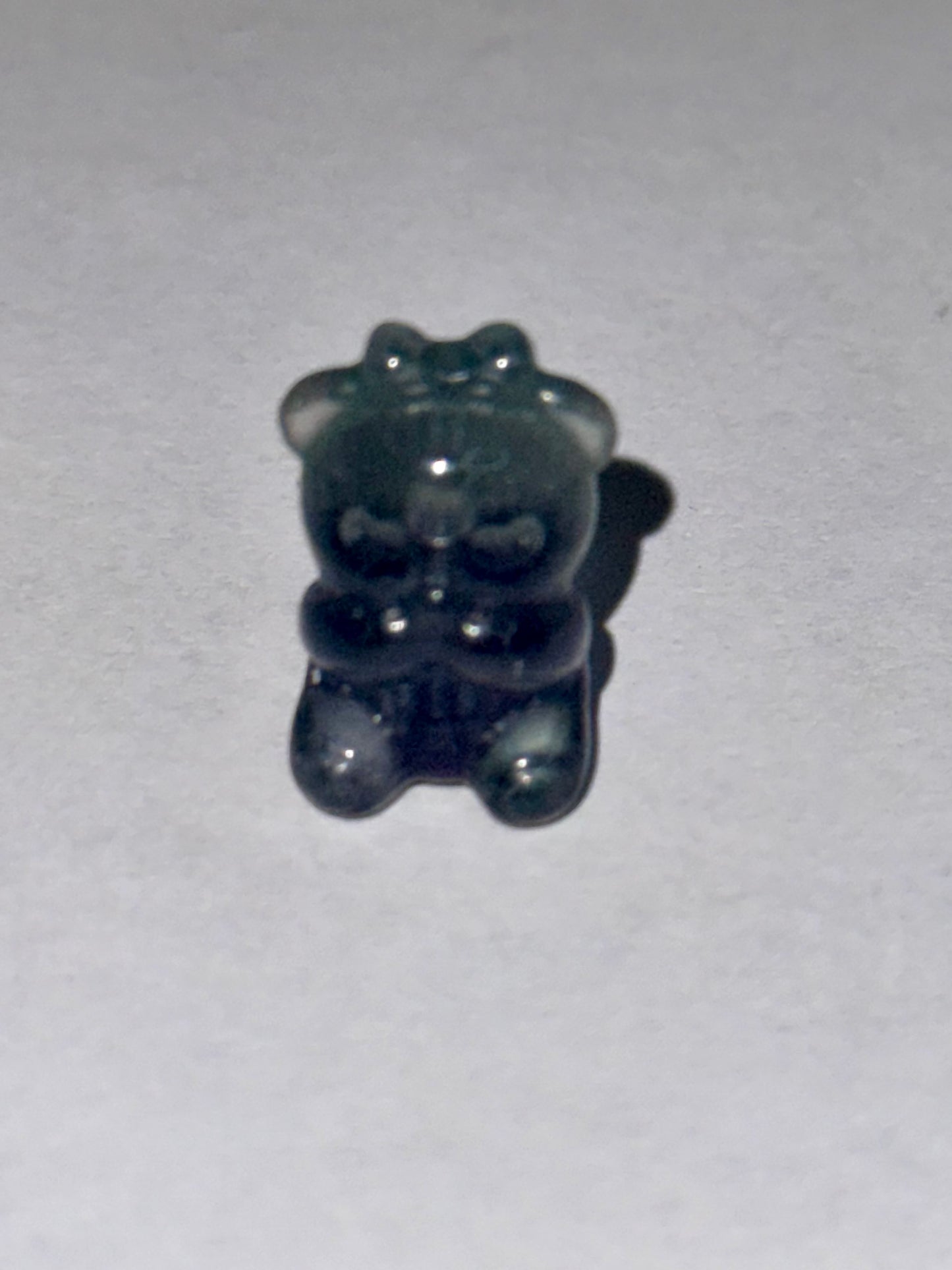 Mini Fluorite 'Speak No Evil' Bear
