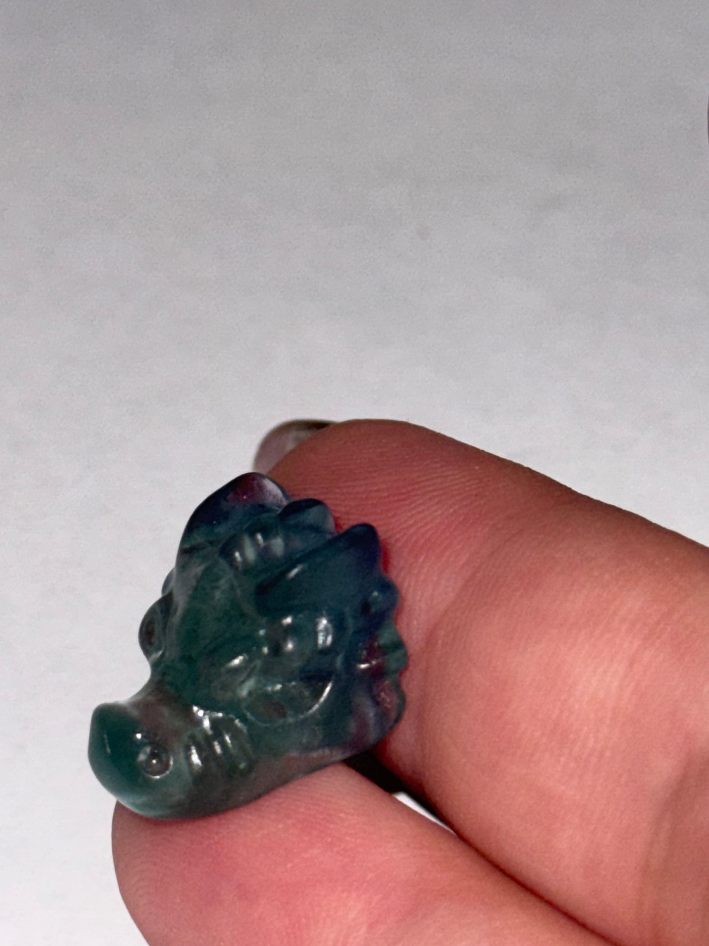 Mini Fluorite Dragon Skull
