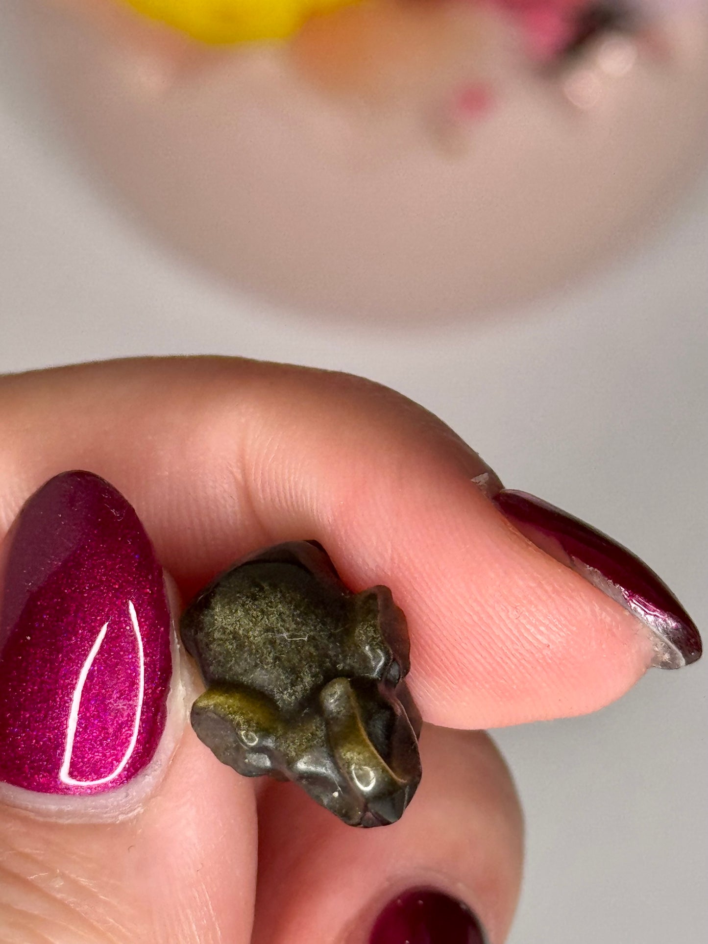Mini Gold Sheen Obsidian Elephant