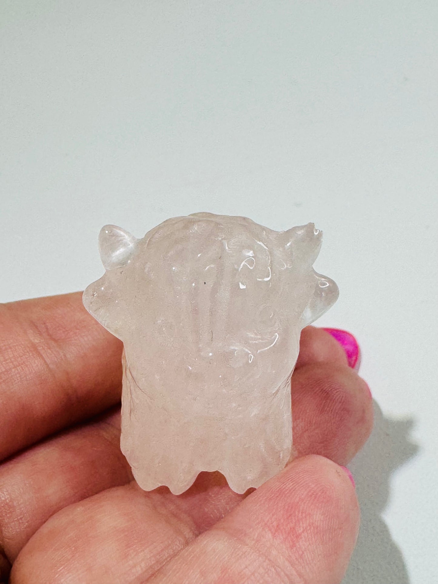 Rose Quartz Highland Cow (chipped horn)