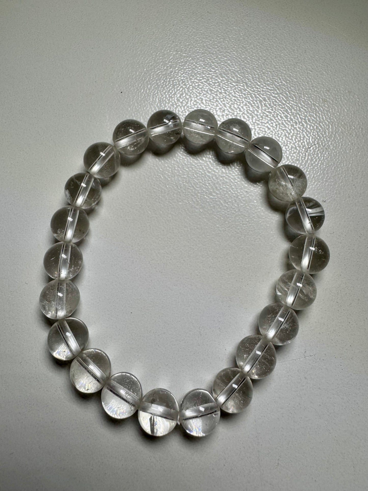 8mm Clear Quartz Bead Bracelet