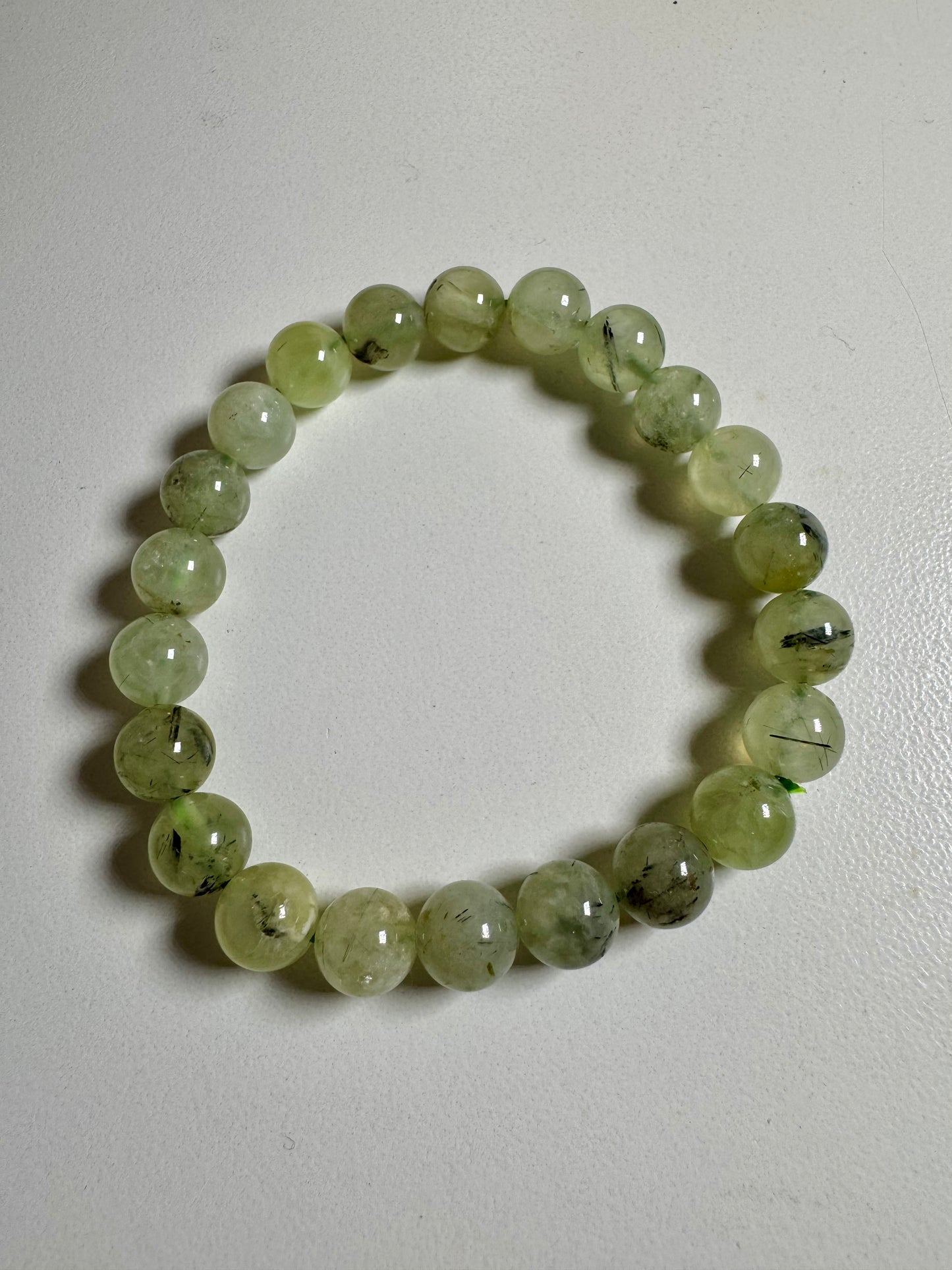 8mm Prehnite Bead Bracelet