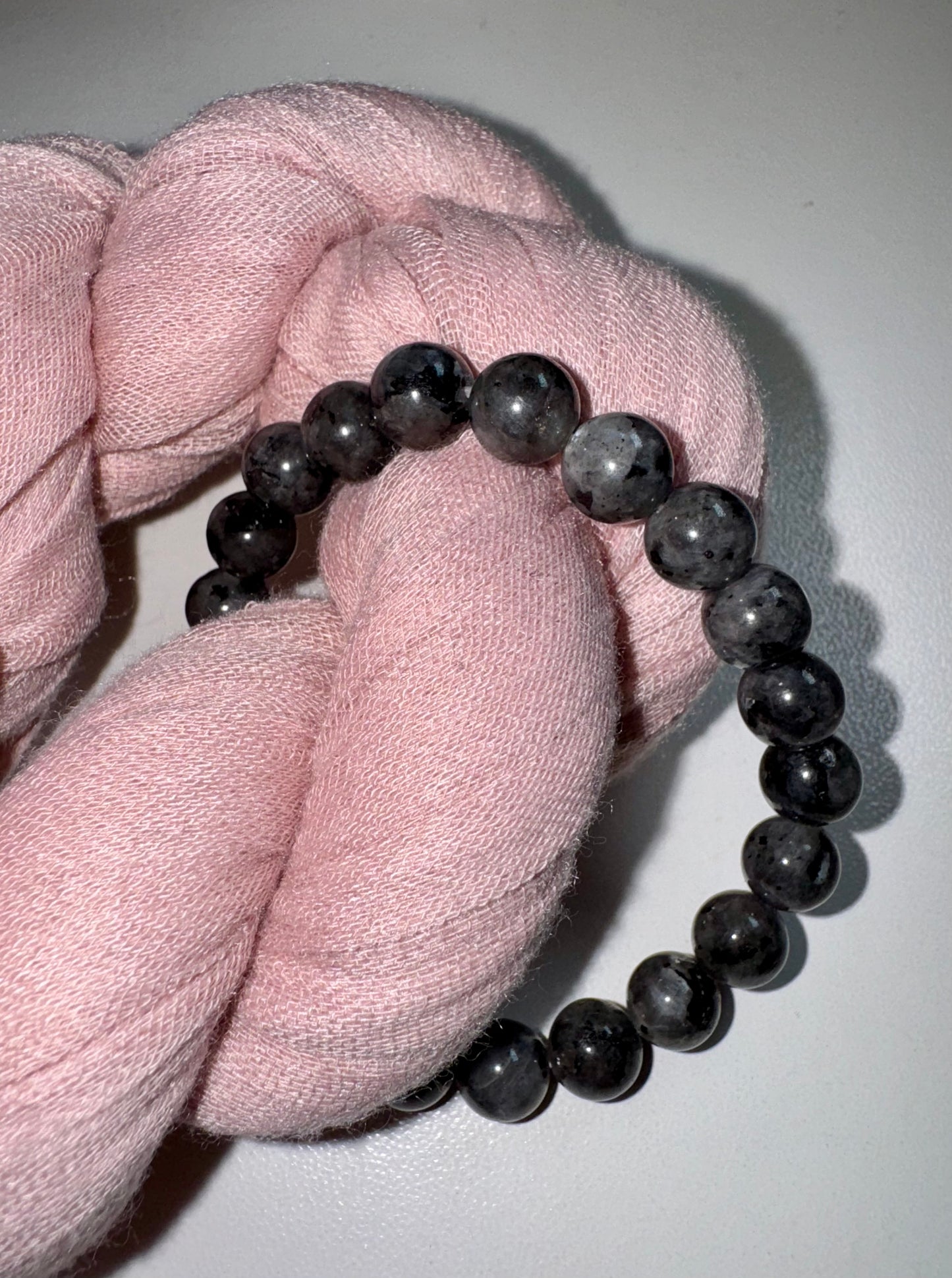 8mm Larvikite Bead Bracelet