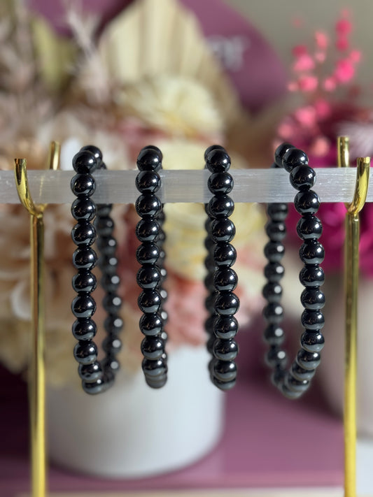 8mm Hematite Bead Bracelet