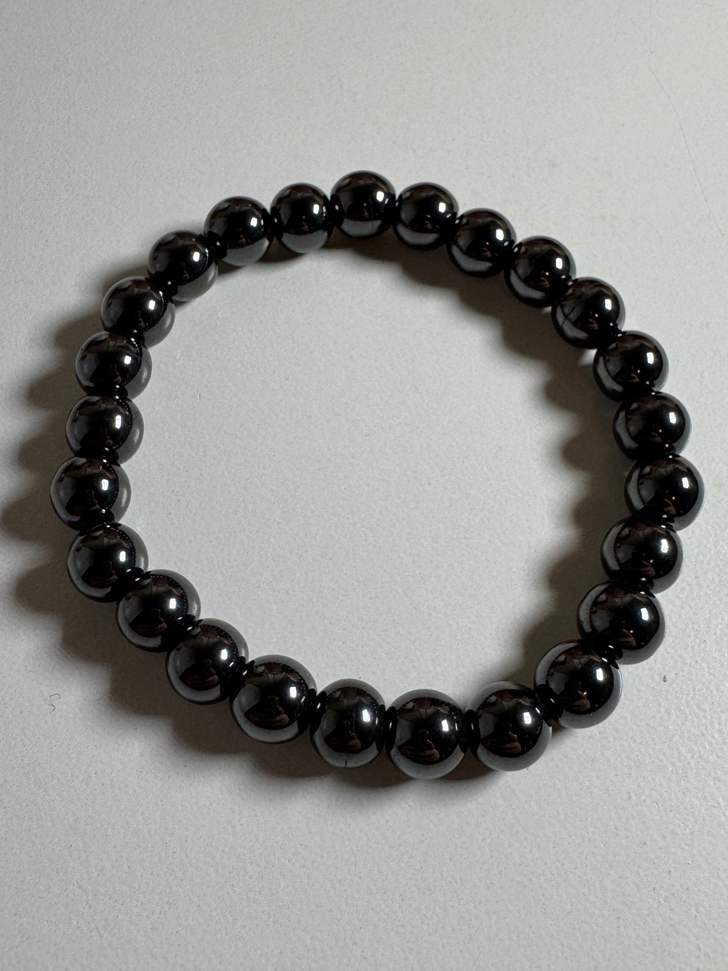 8mm Hematite Bead Bracelet