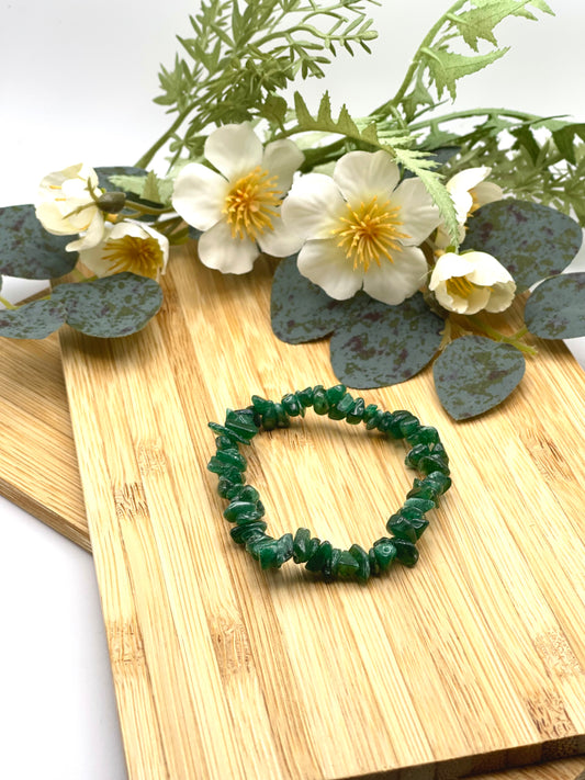Green Aventurine Chip Bracelet