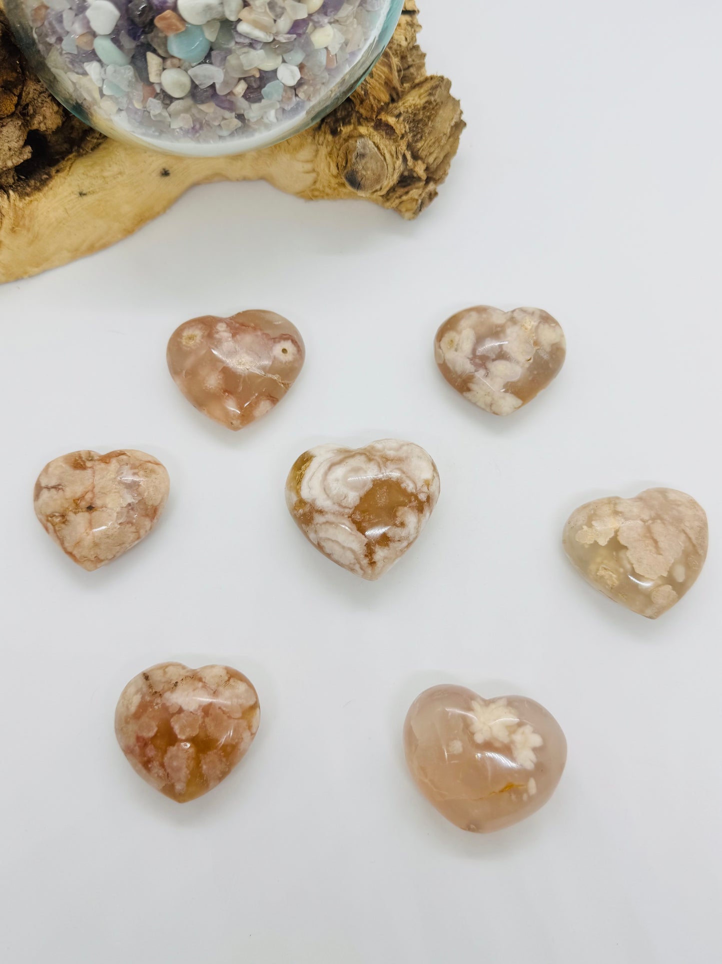 Flower Agate Heart