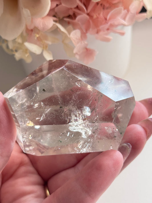 Clear Quartz Freeform with small Chlorite Inclusions