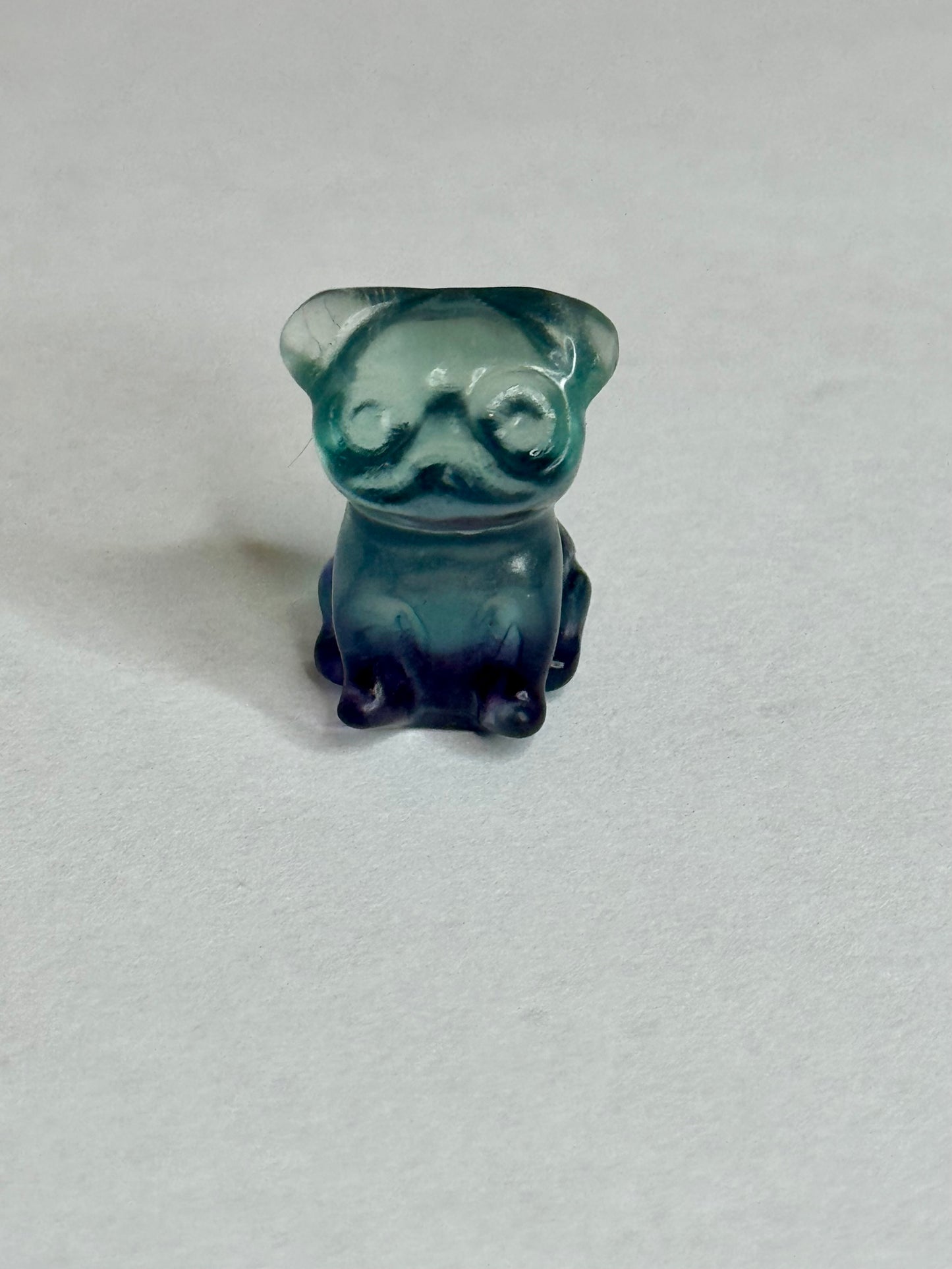 Mini Fluorite Dog #2 (Pug)
