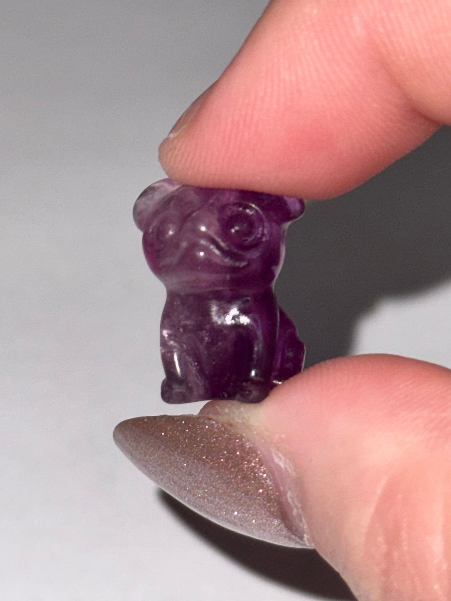 Mini Fluorite Dog #2 (Pug)