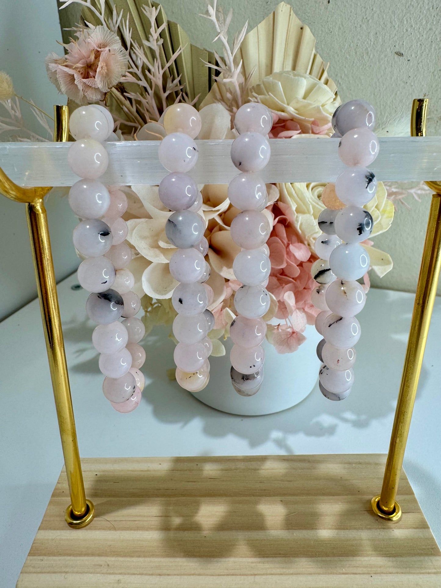 Pink Jade 8mm Bead Bracelet