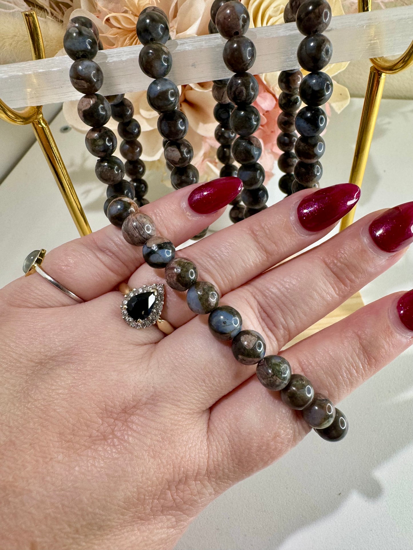 Que Sera 8mm Bead Bracelet