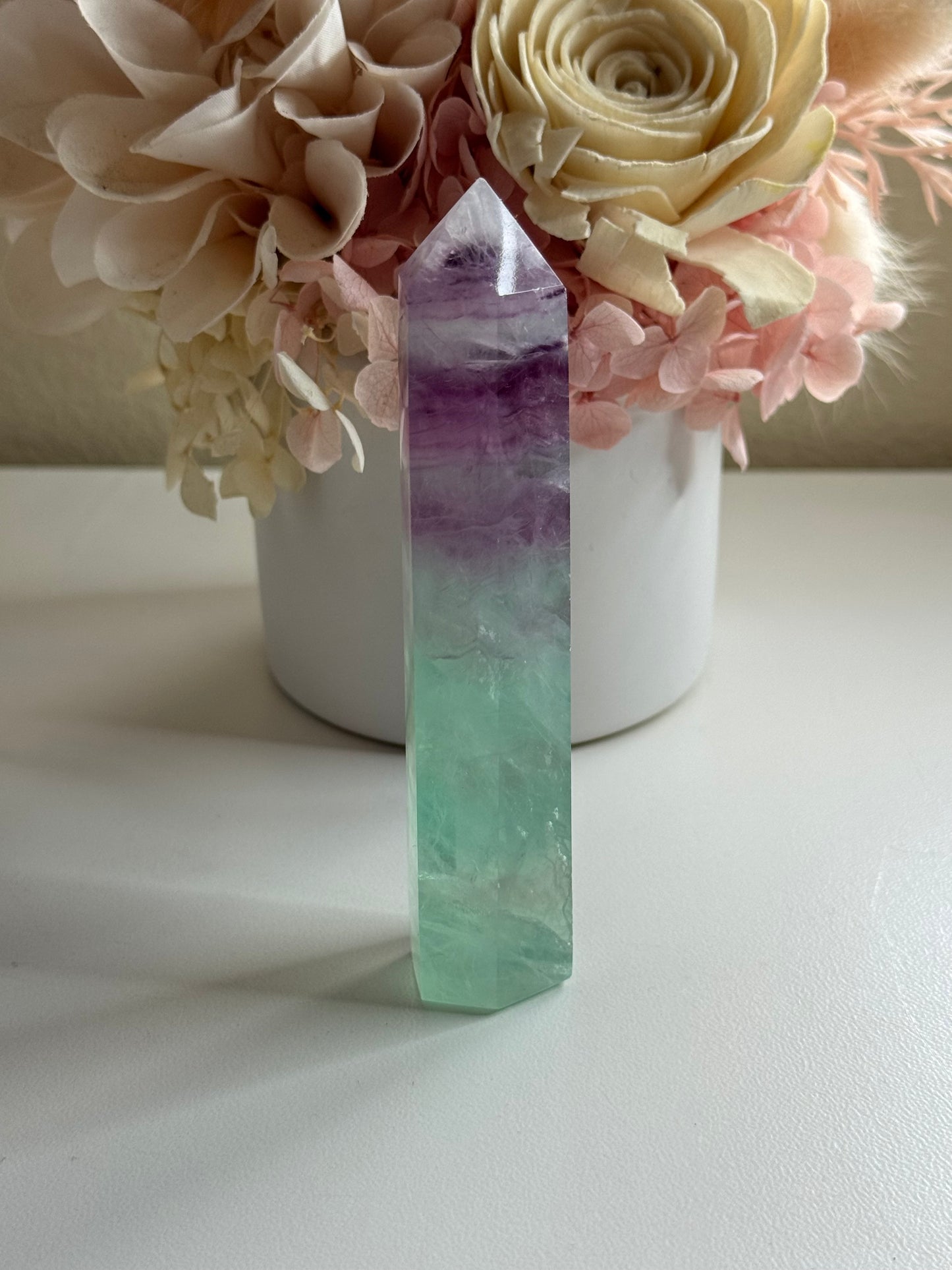 Fluorite Tower - leaning
