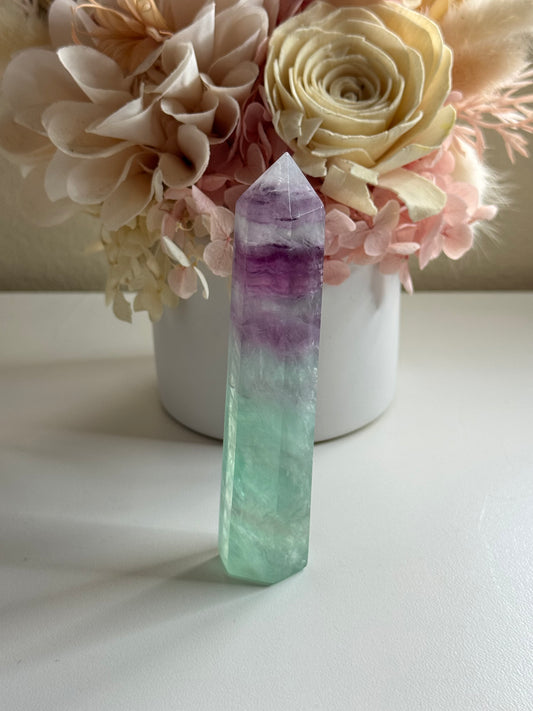 Fluorite Tower - leaning