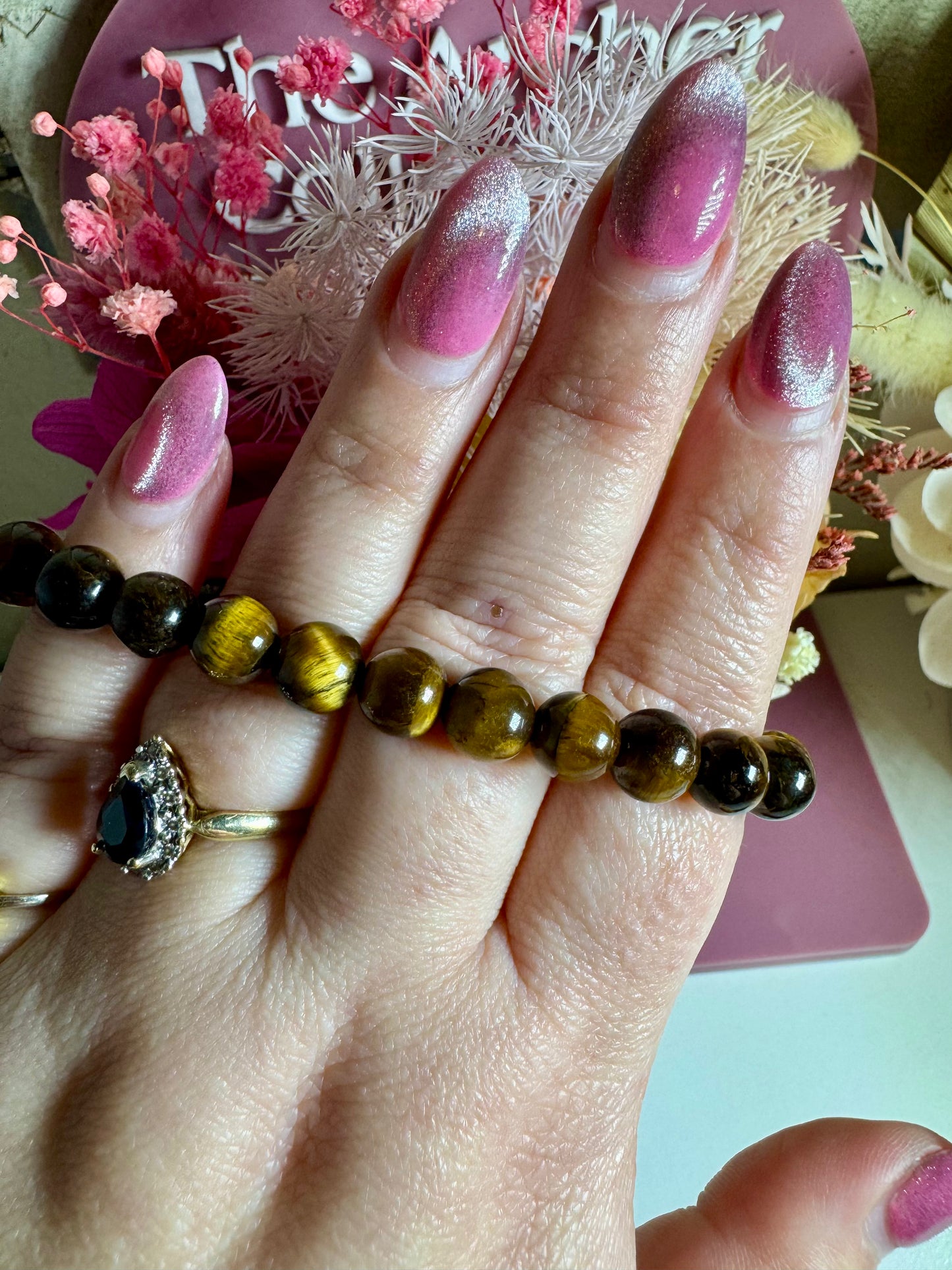 8mm Tigers Eye Bead Bracelet