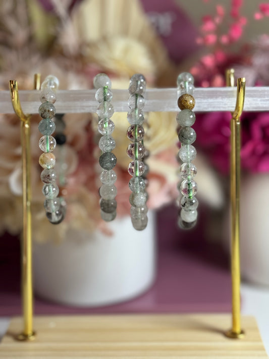 8mm Garden Quartz Bead Bracelet