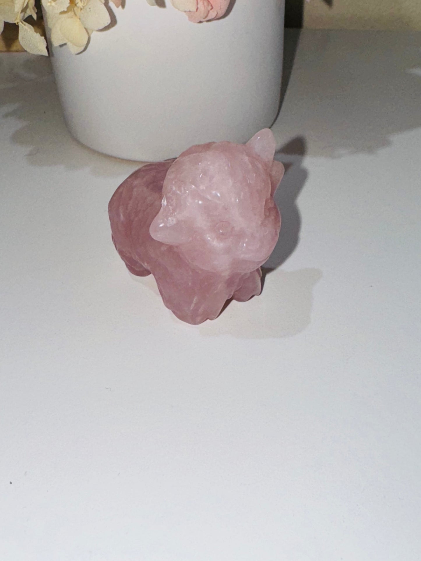 Rose Quartz Highland Cow (broken horn)