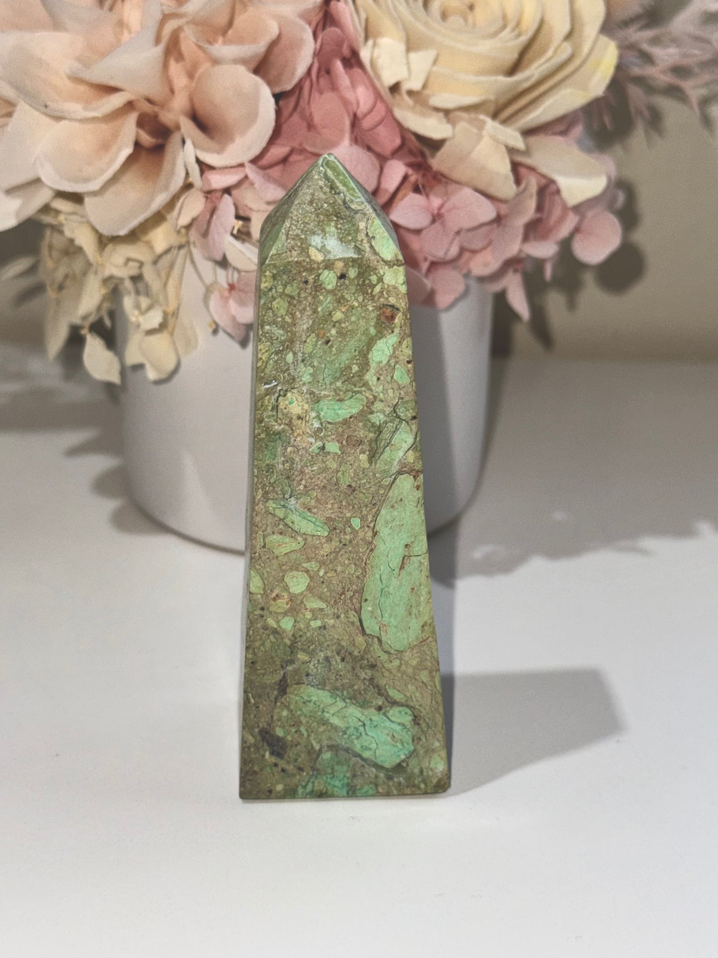 Chrysocolla obelisk - second hand