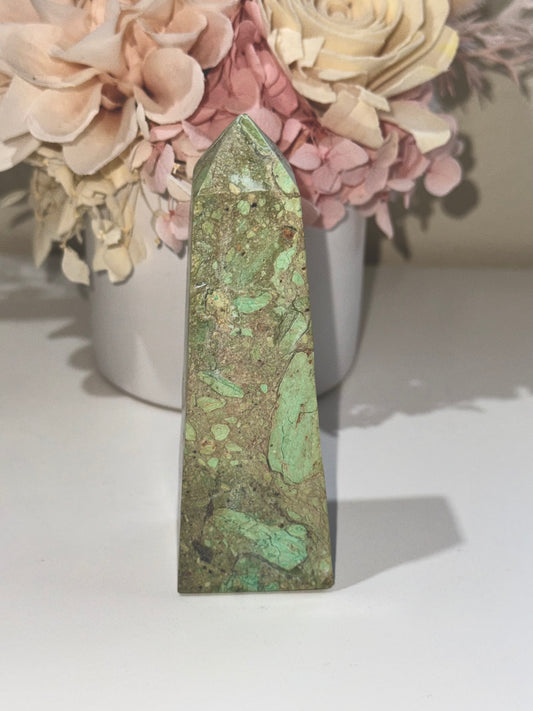 Chrysocolla obelisk - second hand