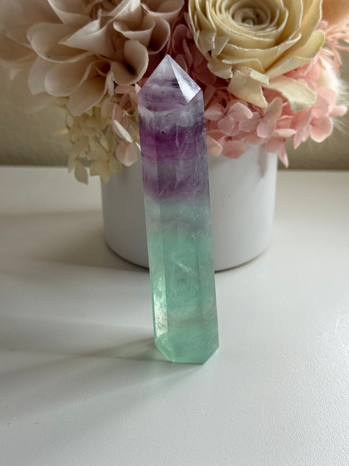 Fluorite Tower - leaning