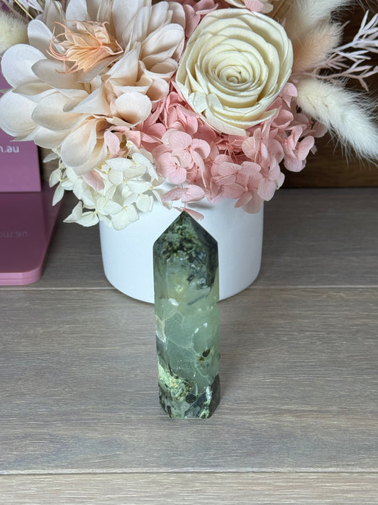 Prehnite with Epidote Generator Tower