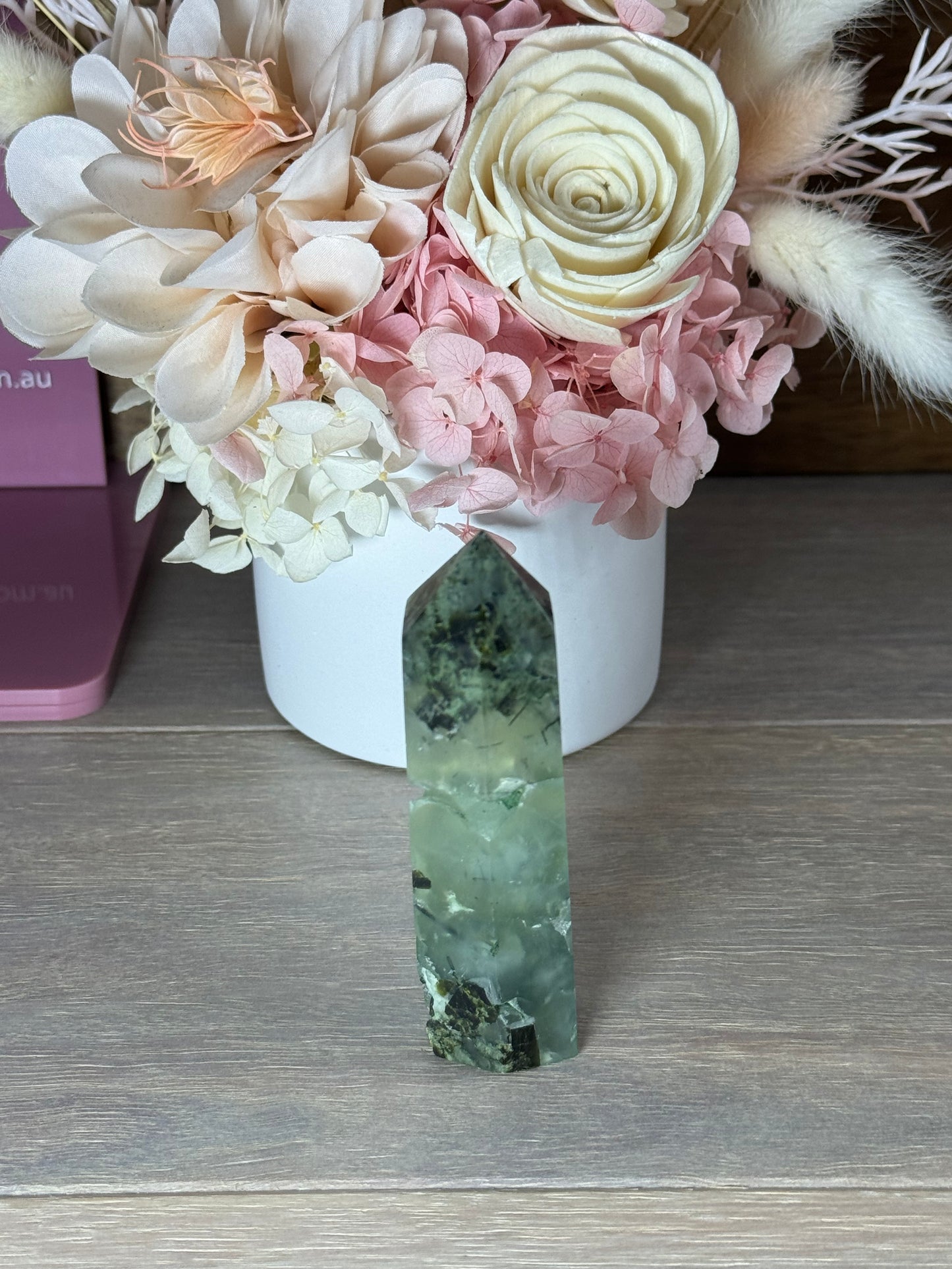 Prehnite with Epidote Generator Tower