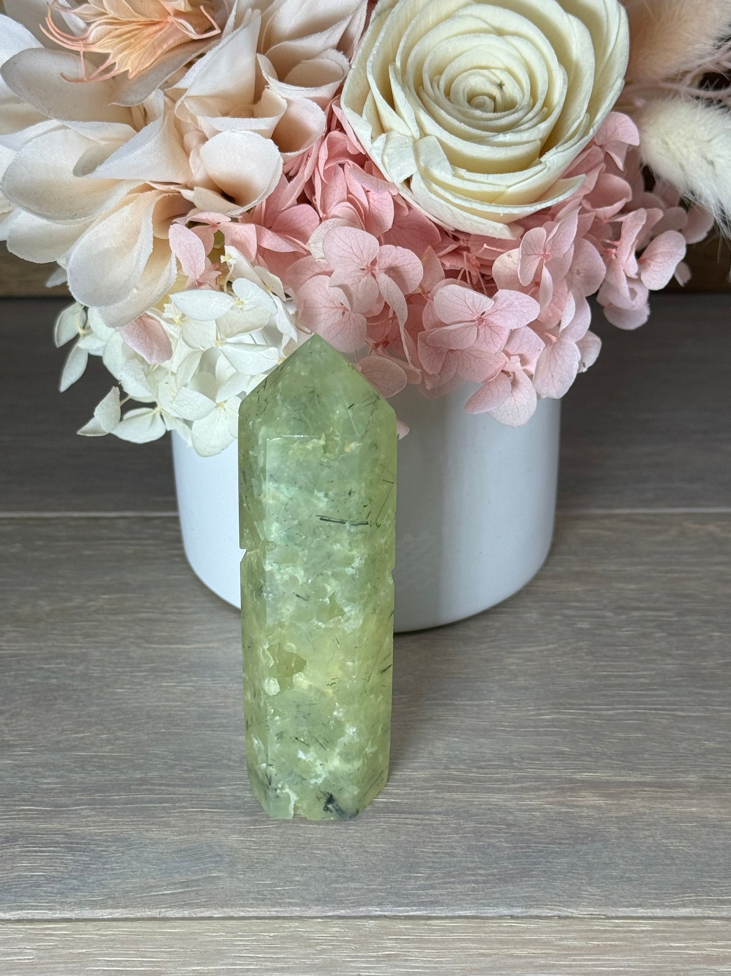 Prehnite with Epidote Generator Tower