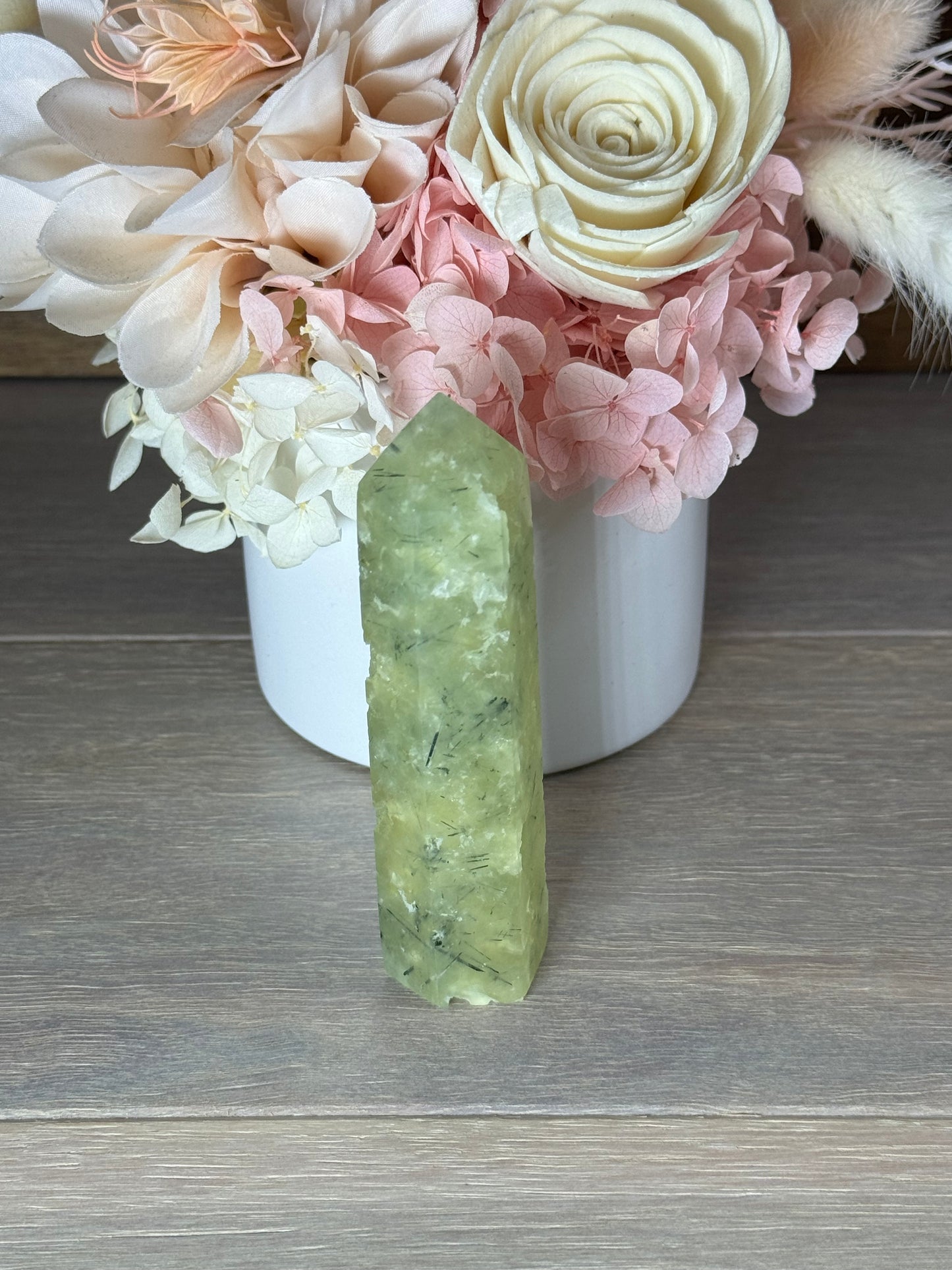 Prehnite with Epidote Generator Tower