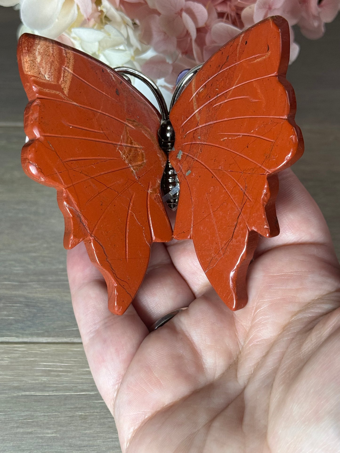 Red Jasper Freestanding Butterfly