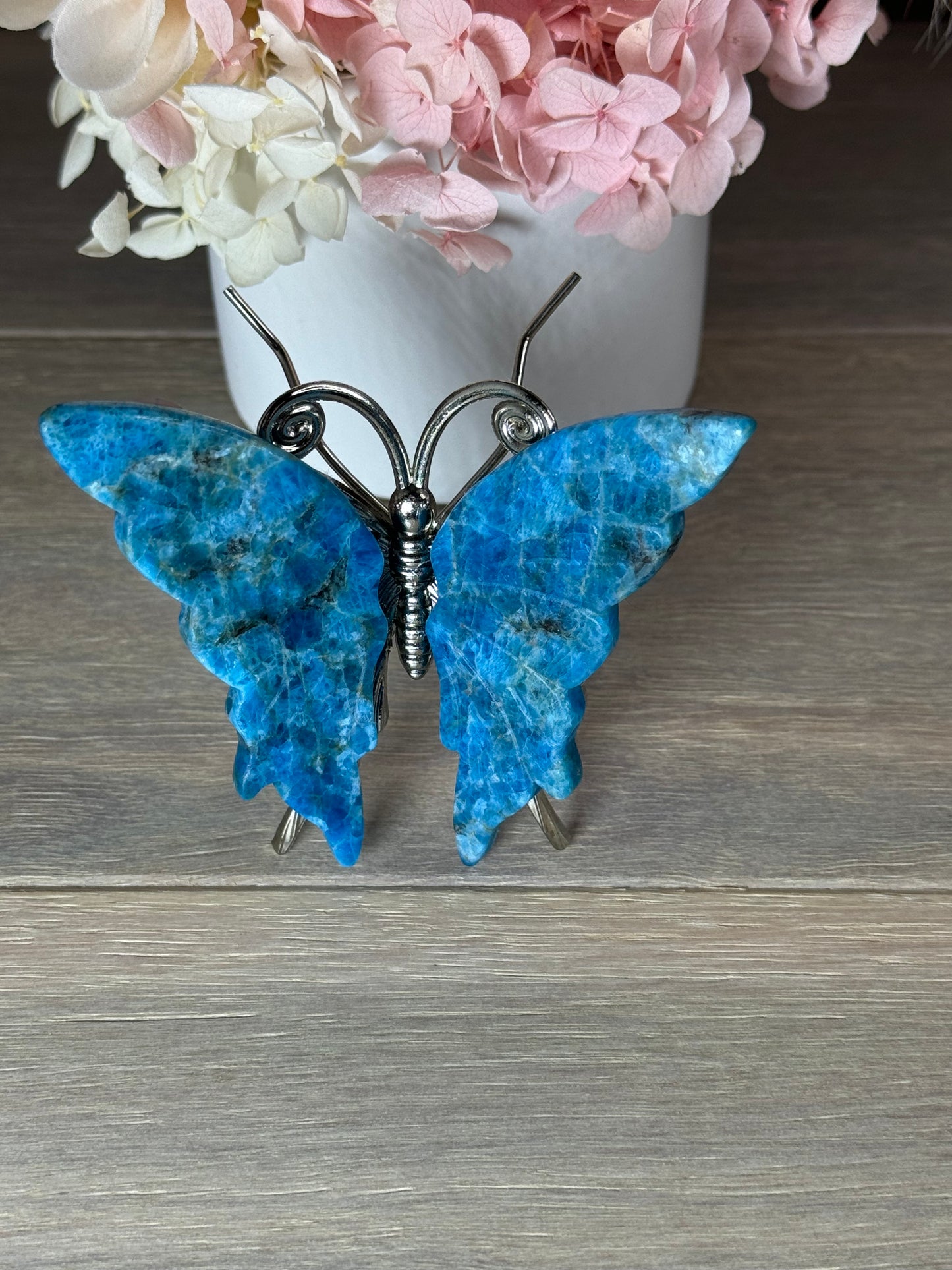 Blue Apatite Freestanding Butterfly