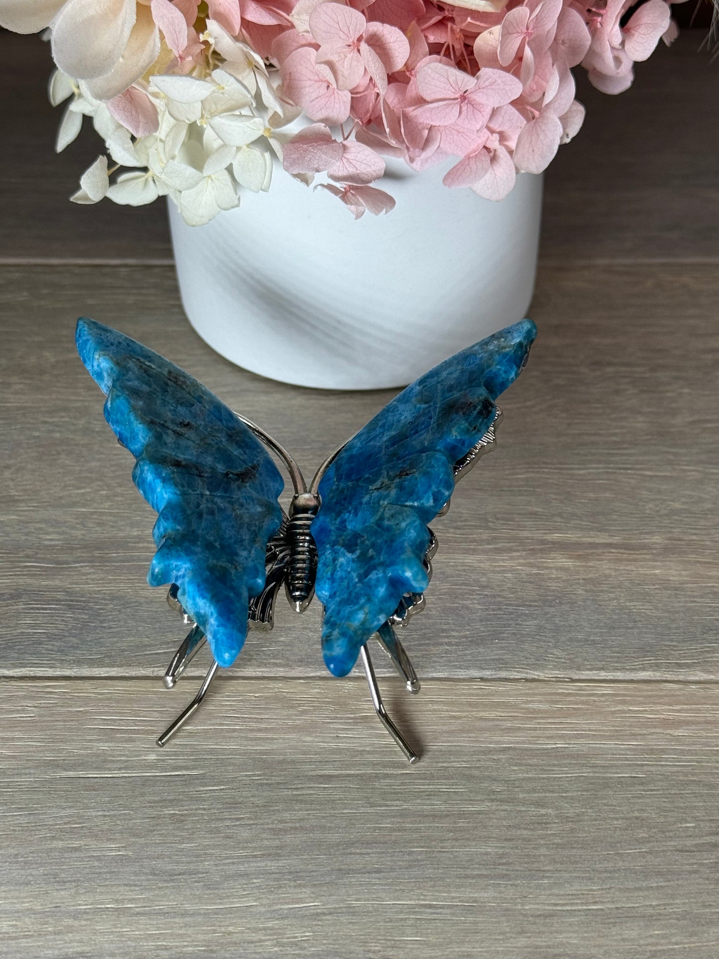 Blue Apatite Freestanding Butterfly