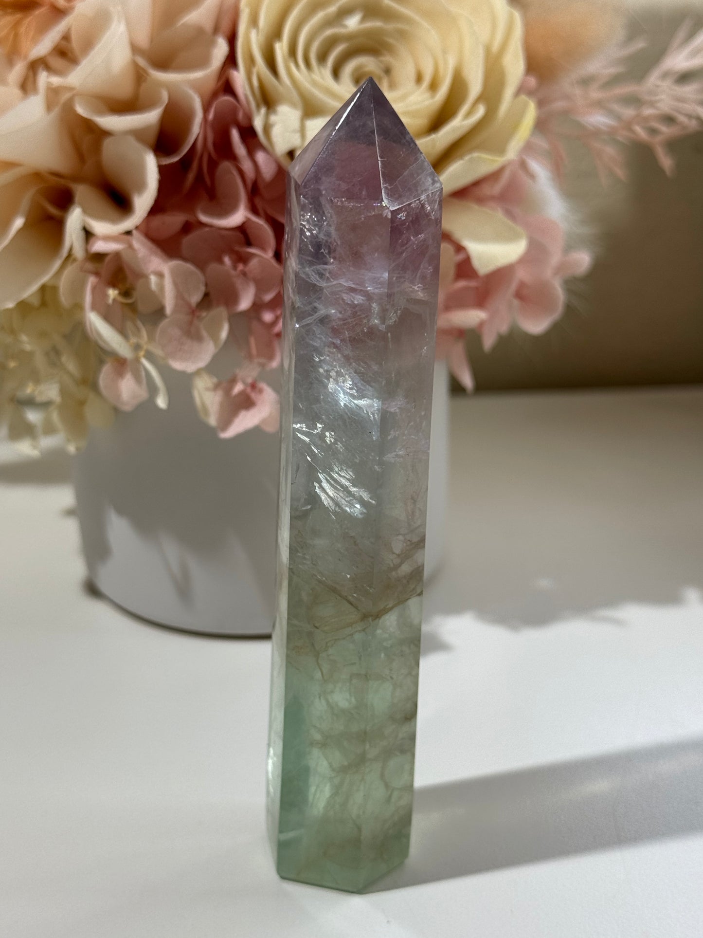 Fluorite Tower - leaning