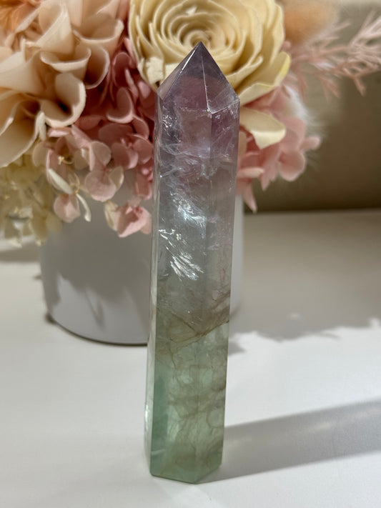 Fluorite Tower - leaning