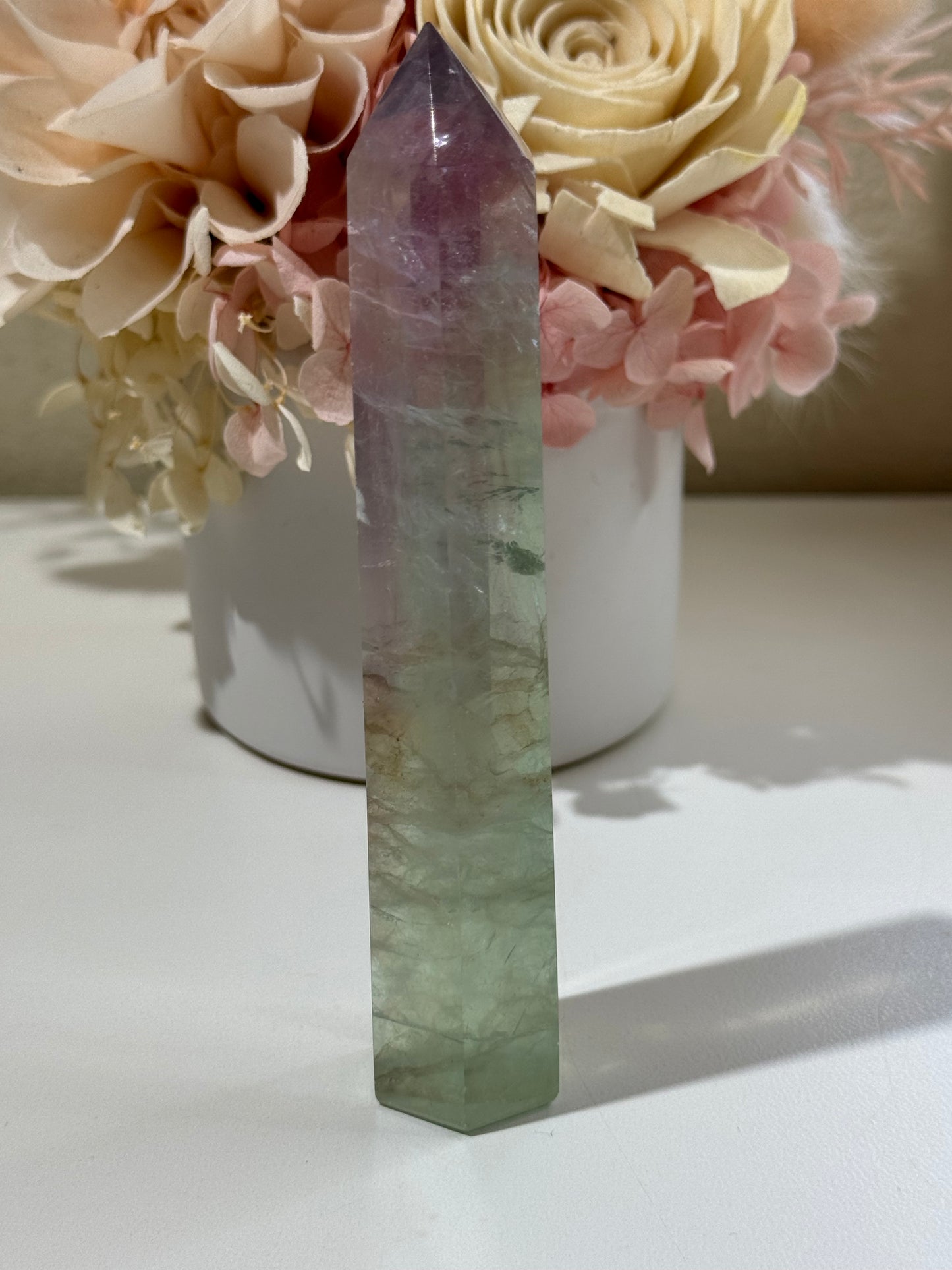 Fluorite Tower - leaning