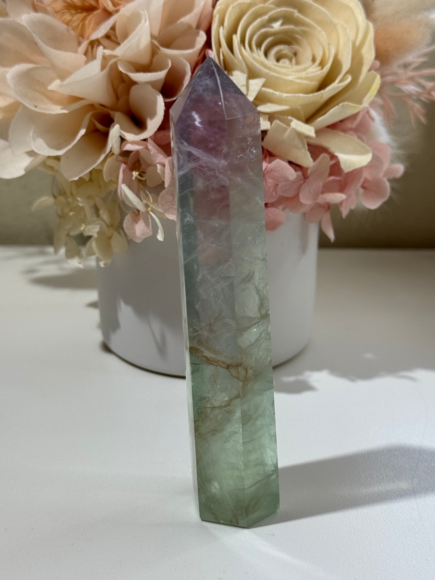 Fluorite Tower - leaning