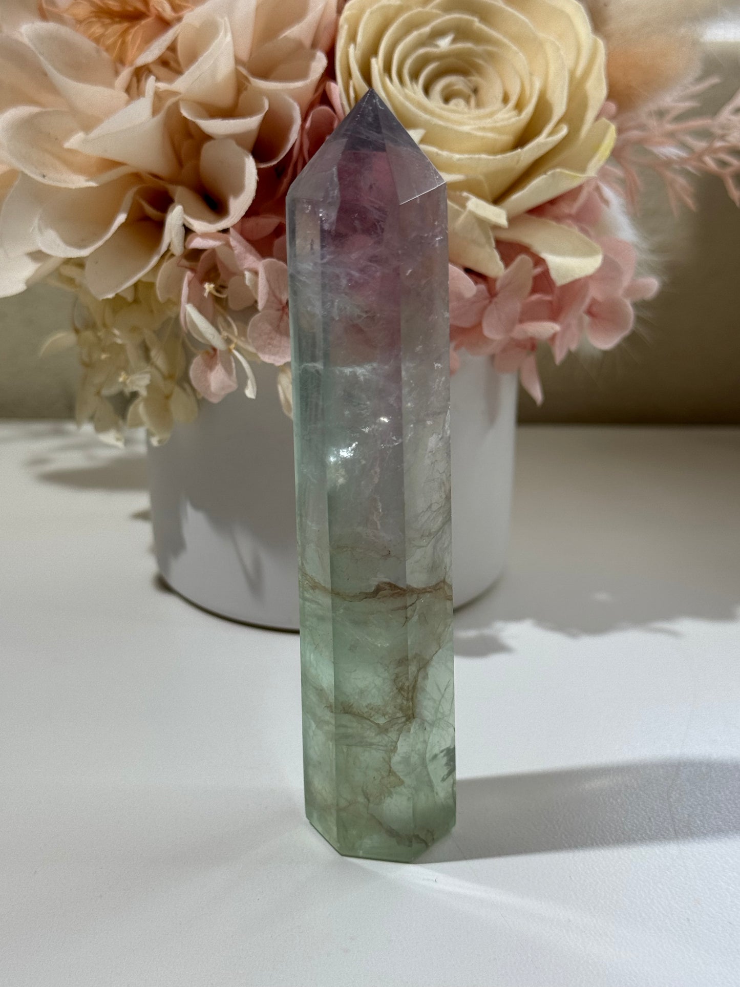 Fluorite Tower - leaning