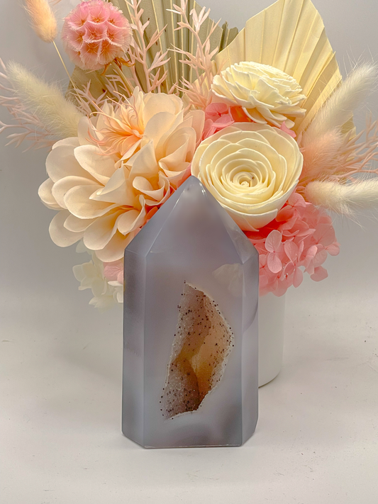 The Archer Collection Druzy Agate Tower