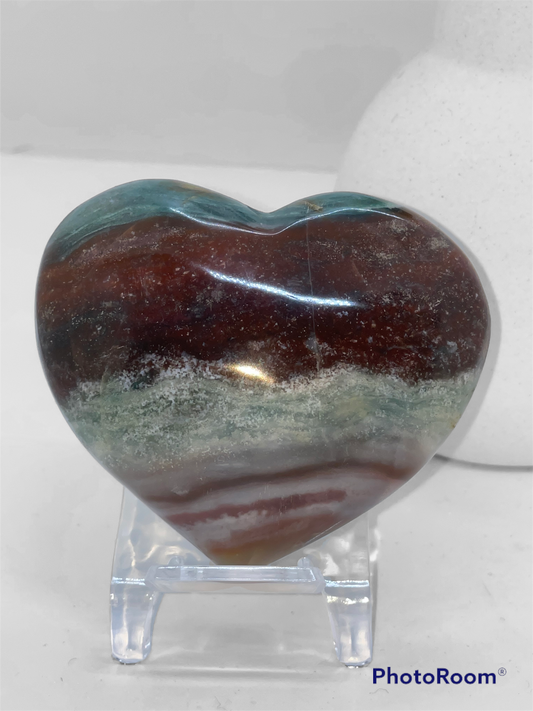 Ocean Jasper Heart 221g