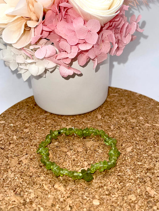 Peridot Chip Bead Bracelet