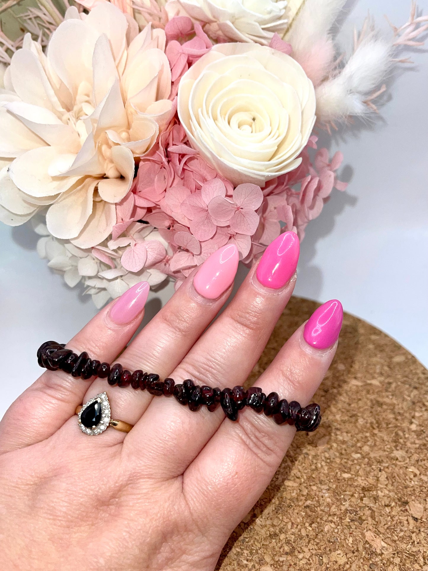 Garnet Chip Bead Bracelet