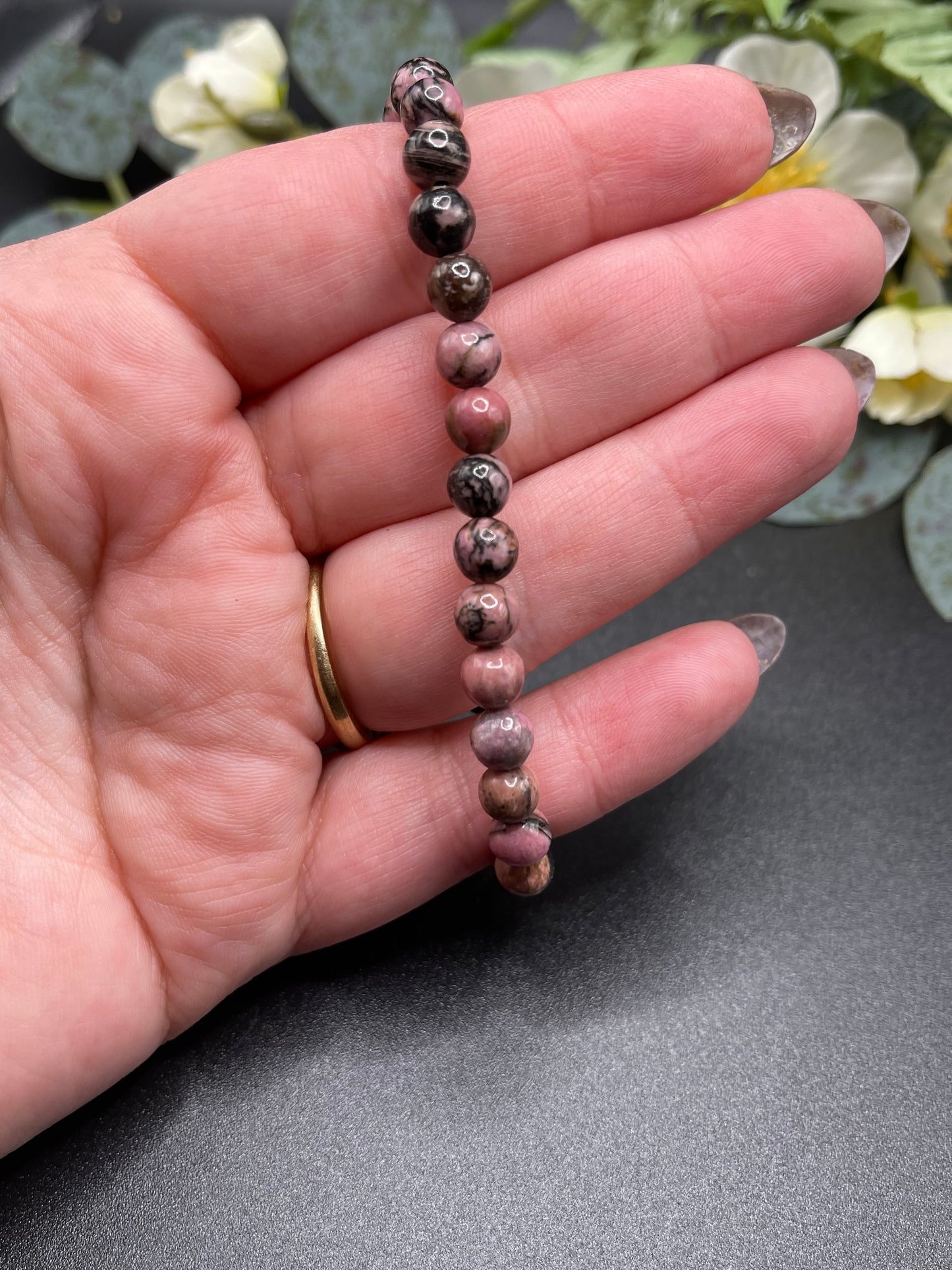 Rhodonite Bead Bracelet