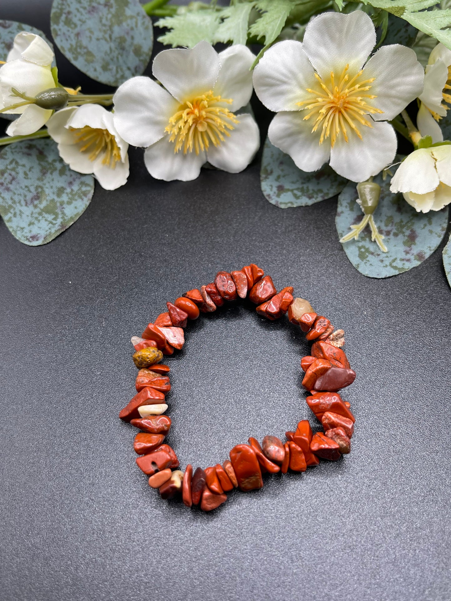 Red Jasper Chip Bracelet