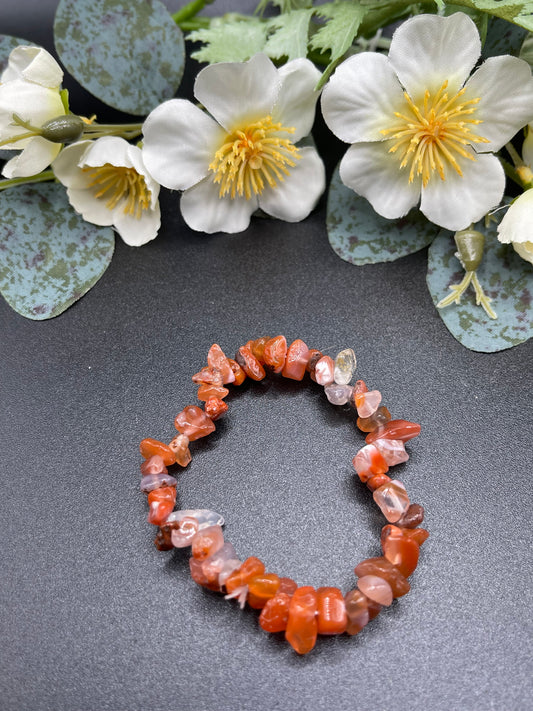 Carnelian Chip Bracelet