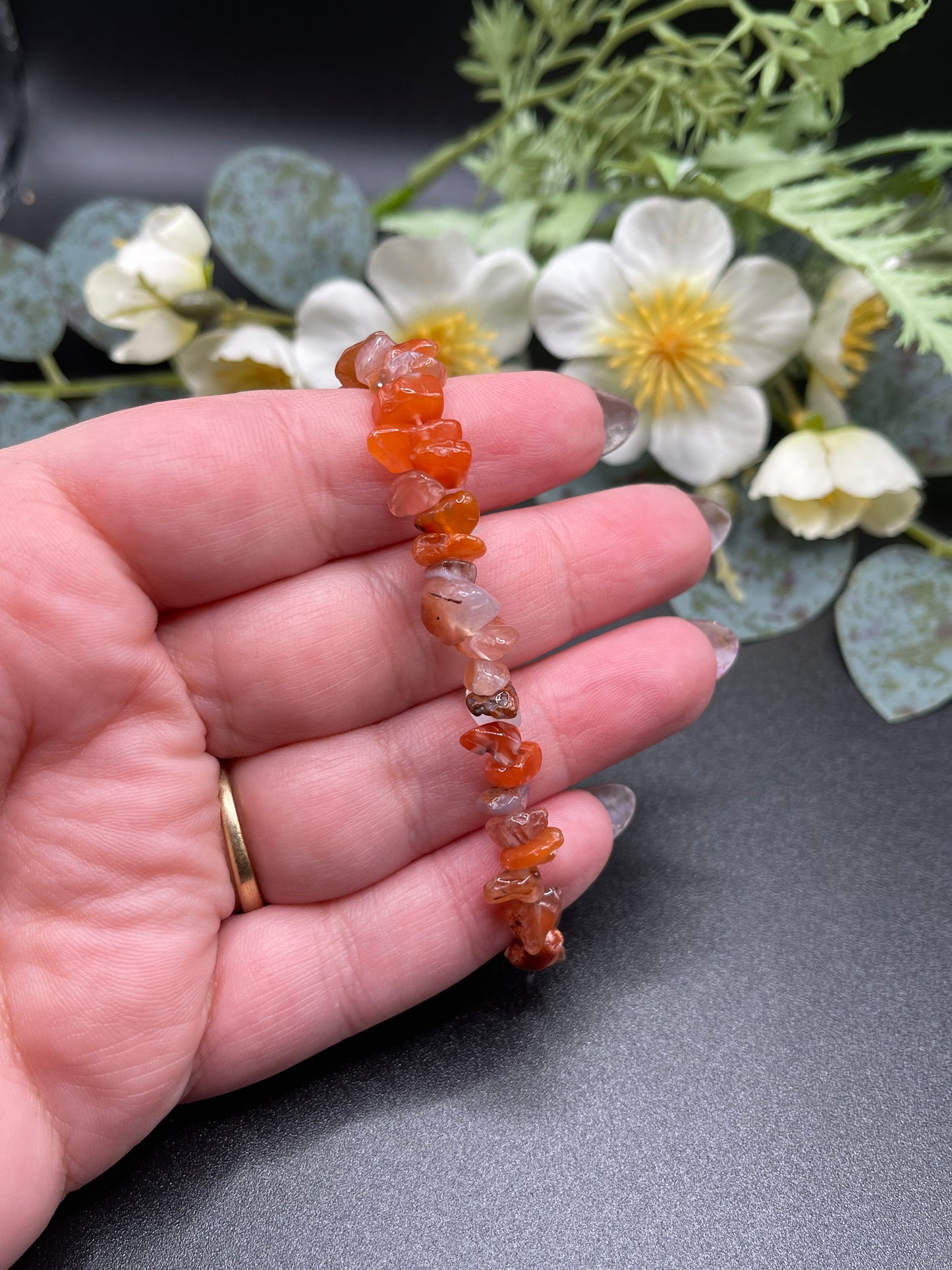 Carnelian Chip Bracelet